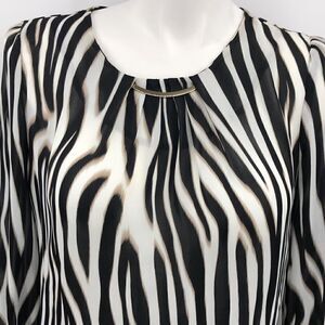 Worthington XL animal print long sleeve blouse